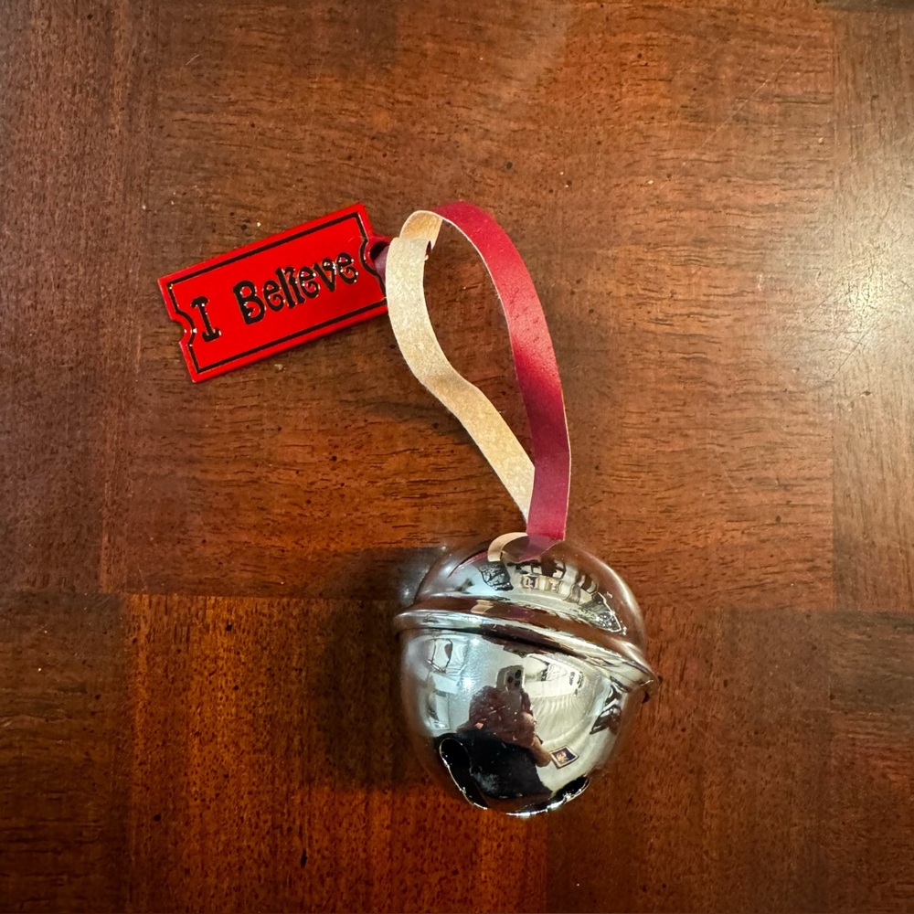I Believe Polar Express Sleigh Reindeer Ball Christmas Ornament
